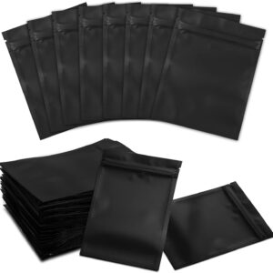 Black Resealable Bags Packaging Bags 3x4 Inch 300 Pieces Double-Sided Matte Black