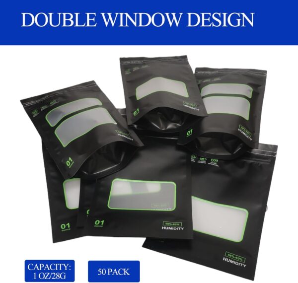 1 Ounce Bags,50 Pack Lock & Seal Storage & Curing Bags Heat Sealable upright terp bags 5.9" x 9.8" x 3.15" Inch (28g) - Image 3