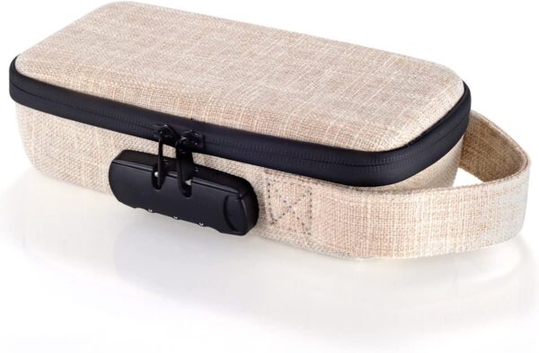 Smell Proof Bag | Smell Proof Stash Box with Combination Lock | Portable Travel Storage Case for Your Accessories | Gift for Men/Women (Small)