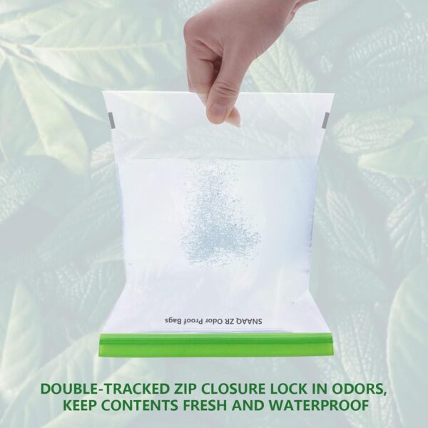 Odor Proof Storage Bags-12ｘ20 Inch, Reusable Double-Tracked Zip Closure Barrier Storage Bags Lock in Odors Keep Contents Fresh and Waterproof, Large No-Odor Bear Bag fit Camping, Hiking, Water Sports and Home Organization（2 Pack） - Image 4