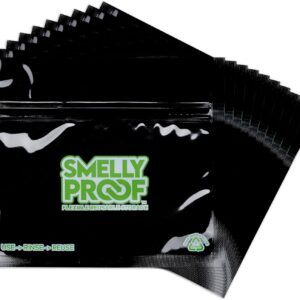 10pk 4-MIL Thick HEAVY DUTY Smelly Proof Reusable Bags Black, USA-Made, Reusable Food Storage Bags, Reusable Sandwich Bags, Reusable Freezer Bags, Non-Silicone Bags, 10 x Reusable Ziplock Bag, 6" x 4"
