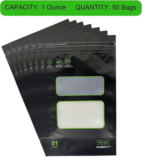 Lock & Seal 20 Pack Reusable Food Storage Bags - Heat Sealable, 1 oz, 6" x 9.8" x 3.15" Inch - Image 3