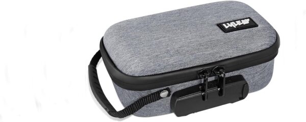 Smell Proof Bag Containers with Lock, Small Stash Box, Portable Hard Body Case (7Inch Grey)