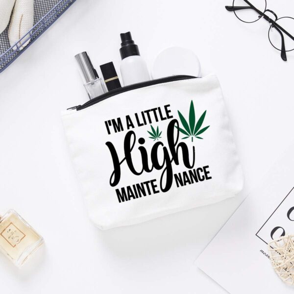 Funny Leaf Makeup Bag Gift for Women Best Friends Sister Teen Girls | Cute 100% akeup Zipper Pouch Bag Cosmetic Travel Accessories Bag Toiletry Case Gifts for Birthday Christmas - Image 7