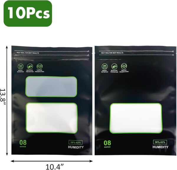 10 Pcs 1/2 LB Lock & Seal Storage & Curing Bags 8oz (10) - Image 2