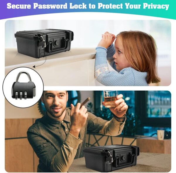 Smell Proof Stash Box Bag With Rich accessories Combination Lock Box File Organizer Case Container Lock Box Travel Storage Case Blocks Out Smells And Strong Odors Great Gift for Friends - Image 6