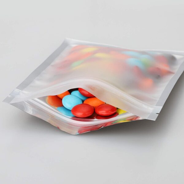 100 Pcs 5x7 inch Smell Proof Bags Resealable Mylar Bags Zip lock Foil Pouch Bags Clear Window Matte Black Food Safe Storage Packing - Image 4