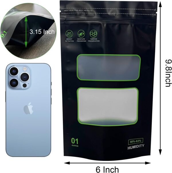 Lock & Seal 20 Pack Reusable Food Storage Bags - Heat Sealable, 1 oz, 6" x 9.8" x 3.15" Inch - Image 2