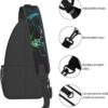 Marijuana Pot Leaf Weed Skull Crossbody Chest Bag for Women Men, Daypack Sling Backpack for Travel Sport Running Hiking - Image 4