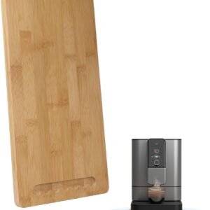 Bamboo Sliding Appliance Tray,Coffee Maker Slider Tray with Rubber Wheels, Countertop Pull Out Organizer for Coffee Machines,Air Fryers and Other (Natural, Small-Long(7.5”W x 14.5”L))