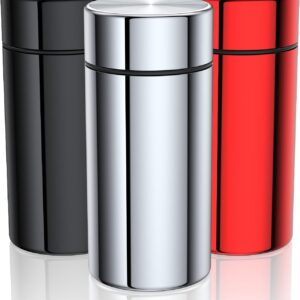 Portable Aluminum Storage Jar 3-Pack, Airtight Smell Proof Metal Bottle, Multipurpose Container for Coffee & Teas, Herb & Spice Screw-Top Lid Lock Odor