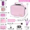 PU Leather Storage Bag with 10PCS Accessories, Portble Organizers Locking Box Case and Great Gift for Women, Childproof Storage Container Box 9 X 6 X 4 Inches (Pink) - Image 2