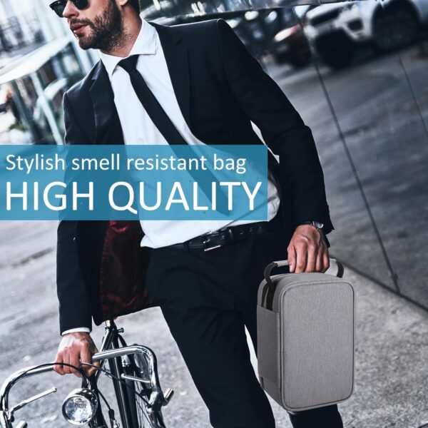 Smell resistant Bags with Combination Lock Storage Organization Container Tray, Jar, Tubes Seal Bags for Travel Gift for Men Women Home Storage Accessories(Gray) - Image 5
