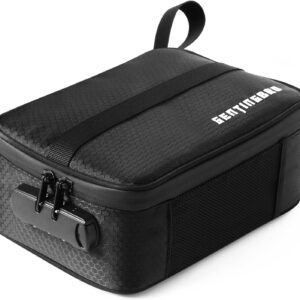 Lock Bag with Combination Medicine Bag Travel Lunch Black