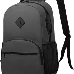 OZCHIN Backpack With Combination Lock, Double Sealed Zipper Classics Carbon Lined Travel Backpack Great Gifts for Men Women (Black)