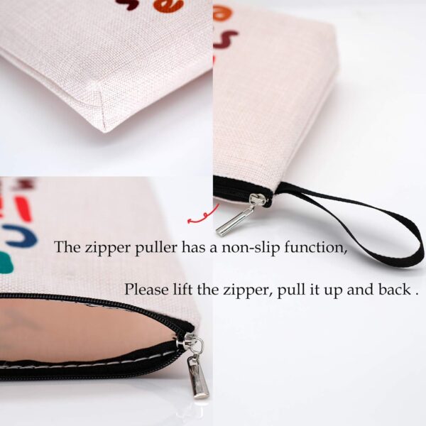 Hanamiya Na Funny Weed Leaf Makeup Bag Zipper Pouch Travel Bag Toiletry Bag for Women Stoner Friend Bestie Birthday Gifts, Funny Unique Humor Novelty Sarcasm Magic Makeup Bag - Because M is Wrong - Image 5