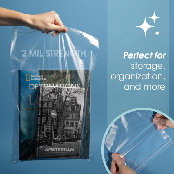 Spartan Industrial - 2” X 3” (1000 Count) 2 Mil Clear Reclosable Zip Plastic Poly Bags with Resealable Lock Seal Zipper - Image 6