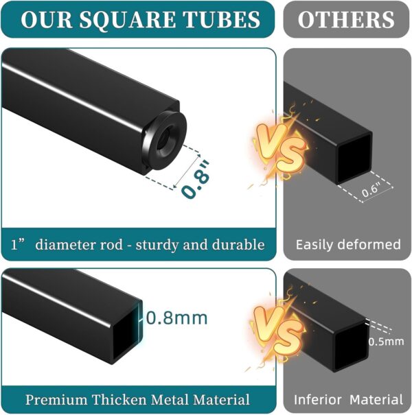 Simple Trending C Shaped End Table, Folding TV Tray Couch Side Table for Sofa on Wheels, Black - Image 7