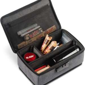 Roonin Smell Proof Box, Smell Proof Bag Case with Lock, Stash Containers, Small Lock Box Container, Smellproof Stash Bag for Accessories