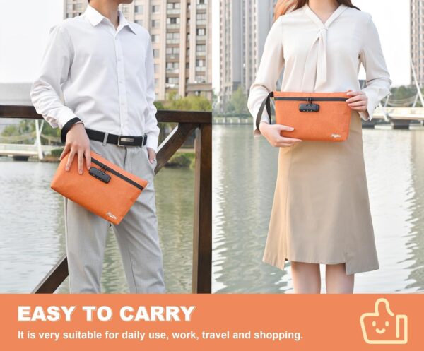Storage Bag with Combination Lock Large Cosmetic Organizer Container Medicine Lock Case with Accessories - Image 5