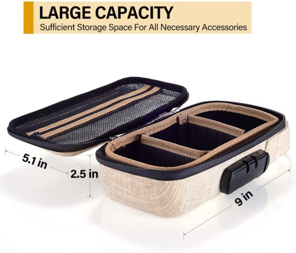 Smell Proof Bag | Smell Proof Stash Box with Combination Lock | Portable Travel Storage Case for Your Accessories | Gift for Men/Women (Small) - Image 6