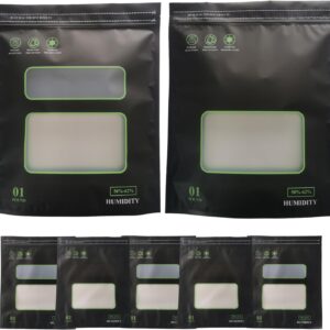 1 Pound Storage Terp Bags, 5 Pack Lock & Seal Heat Sealable Humidity Curing Bags, 16 Ounce, Black