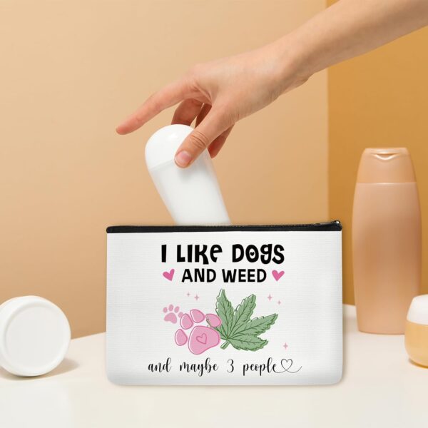 Dog Lover Gifts Cute Makeup Bag Accessories for Women Girl Funny Dog Mom Gifts Cosmetic Bag for Female Her Girl Niece Travel Toiletry Bag for Dog Owner - Image 8