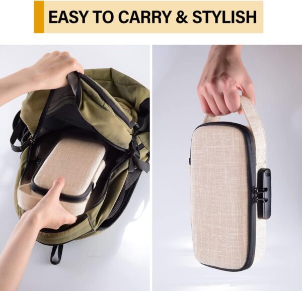 Smell Proof Bag | Smell Proof Stash Box with Combination Lock | Portable Travel Storage Case for Your Accessories | Gift for Men/Women (Small) - Image 7