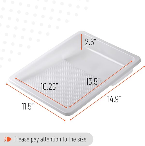 Bates- Paint Tray Liner, 9 Inch, 10 Pack, Paint Roller Tray, Disposable Plastic Paint Trays, Paint Pans Trays, Paint Supplies for House Painting, Roller Tray - Image 3