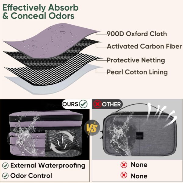 BALEINE Large Storage Bag with Combination Lock, Water-resistant Travel Organization Case (Lilac) - Image 3