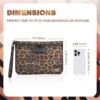Storage Bag with Combination Lock 11" x 7.5" Money Cosmetic Organizer Medicine Lock Bag Travel Storage Case Pouch Great Christmas Gift for Women Leopard - Image 3