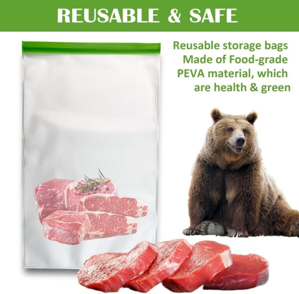 Odor Proof Food Storage Bear Bags Reusable Zipper Barrier Bags Airtight Bags Keep Fresh and Waterproof for Backpacking, Camping, Outdoor Bear Proof Refrigerator Freezing (2 Pack) - Image 7