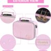 PU Leather Storage Bag with 10PCS Accessories, Portble Organizers Locking Box Case and Great Gift for Women, Childproof Storage Container Box 9 X 6 X 4 Inches (Pink) - Image 4