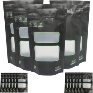 1 Ounce Bags,50 Pack Lock & Seal Storage & Curing Bags Heat Sealable upright terp bags 5.9" x 9.8" x 3.15" Inch (28g)