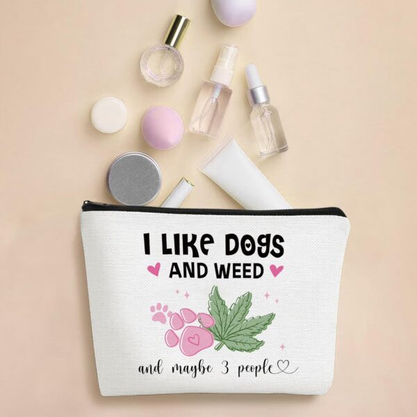 Dog Lover Gifts Cute Makeup Bag Accessories for Women Girl Funny Dog Mom Gifts Cosmetic Bag for Female Her Girl Niece Travel Toiletry Bag for Dog Owner - Image 7