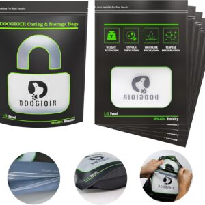1/2 LB Curing & Storage Bags Double-Tracked Zip Closure Heat Sealable, Reusable Humidity Control Bags (13.8 x 10.4 in, 5 Pack)