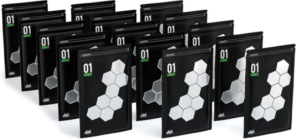 Offical 1 Ounce Bags - 50 Pack Terpene Curing 58%-62% RH Humidity 2-Way Control Lock & Seal Storage & Curing Bags Heat Sealable 6" x 9.8" x 3.15" Inch (1oz, 28g) - Image 2