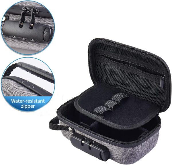 Smell Proof Bag Containers with Lock, Small Stash Box, Portable Hard Body Case (7Inch Grey) - Image 3