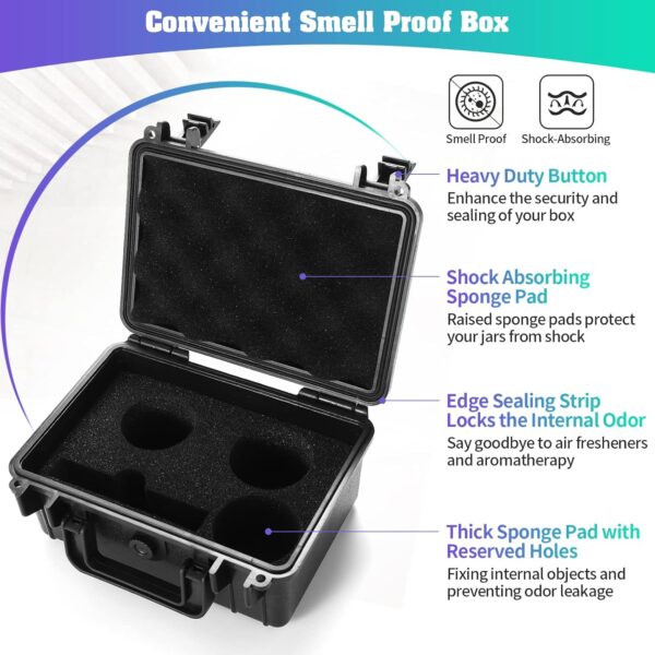 Smell Proof Stash Box Bag With Rich accessories Combination Lock Box File Organizer Case Container Lock Box Travel Storage Case Blocks Out Smells And Strong Odors Great Gift for Friends - Image 3