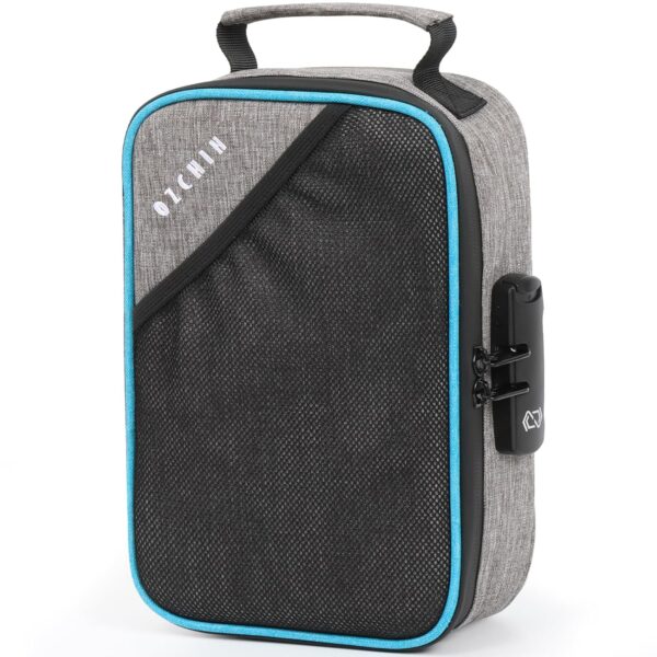 OZCHIN Smell Proof Bag with Combination Lock 9.5" x 6" x 3.5" File Organizer Case Container Medicine Lock Bag Travel Storage Case Safe Bag for Documents and Valuables Storage - Image 2