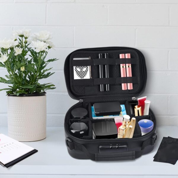 BOYISTARGLarge Storage Bag with 10 Small Items ，Combination Lock, Portable Lock Bag Set Travel Case Great Christmas Gifts for Men, Black - Image 5