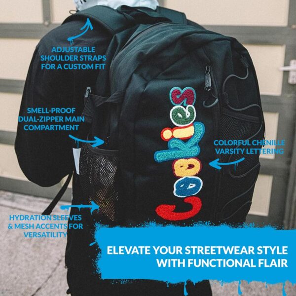 Bungee Smell Proof Backpack – Large Odorless Travel Backpack for Men & Women, Carry-On, Work, Stylish & Spacious Bag - Red Camo - Image 2