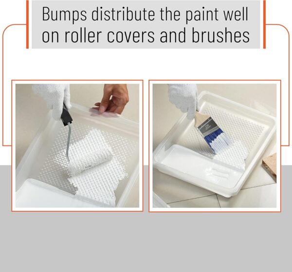 Bates- Paint Tray Liner, 9 Inch, 10 Pack, Paint Roller Tray, Disposable Plastic Paint Trays, Paint Pans Trays, Paint Supplies for House Painting, Roller Tray - Image 4