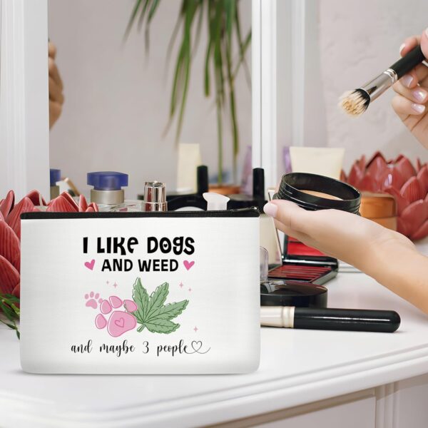 Dog Lover Gifts Cute Makeup Bag Accessories for Women Girl Funny Dog Mom Gifts Cosmetic Bag for Female Her Girl Niece Travel Toiletry Bag for Dog Owner - Image 5