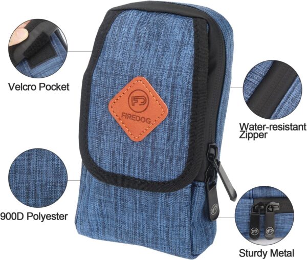 FIREDOG Smell Proof Bag, Odor Proof Pouch Dog Tested Mini Stash Crossbody Bags for Travel Storage(Bright Blue) - Image 2