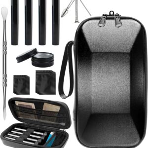 Smell Proof Box All in One, Stylish Smell Proof Case Travel-Friendly, Discreet Air Tight Containers, Waterproof Scentproof Case Gifts Black