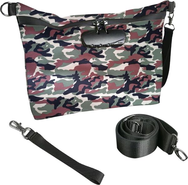 Smell Proof Bag Odor Proof Stash Bag with Combination Lock, Cool Travel Storage Case (CAMO) - Image 2