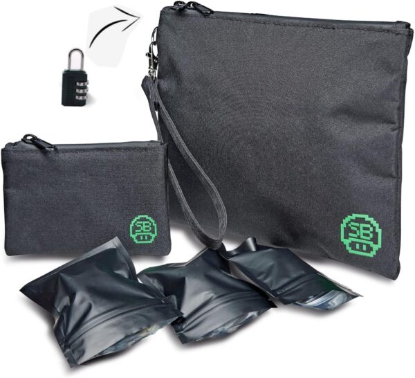 Smell Proof Bag - Large & Small Smell Proof bags + Lock & Odor Proof Bags - Smell Proof Pouch Container