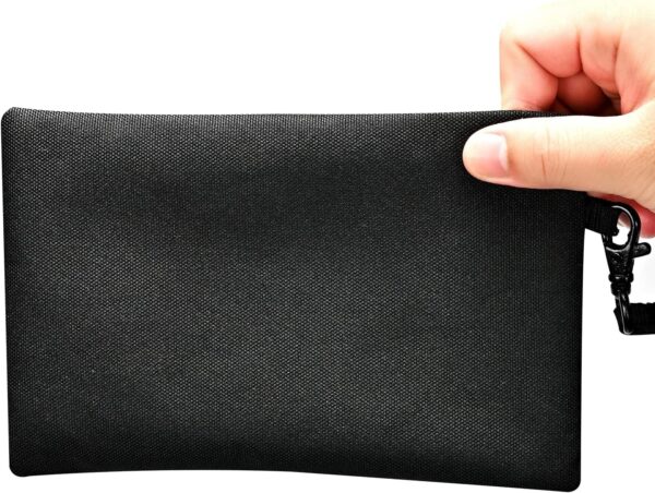 Small Smell Proof Bag, Smell Proof Pouch Container,Tash Travel Storage Pouch Pocket (BLACK)