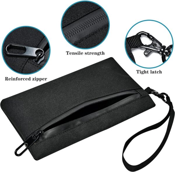 Small Smell Proof Bag, Smell Proof Pouch Container,Tash Travel Storage Pouch Pocket (BLACK) - Image 6